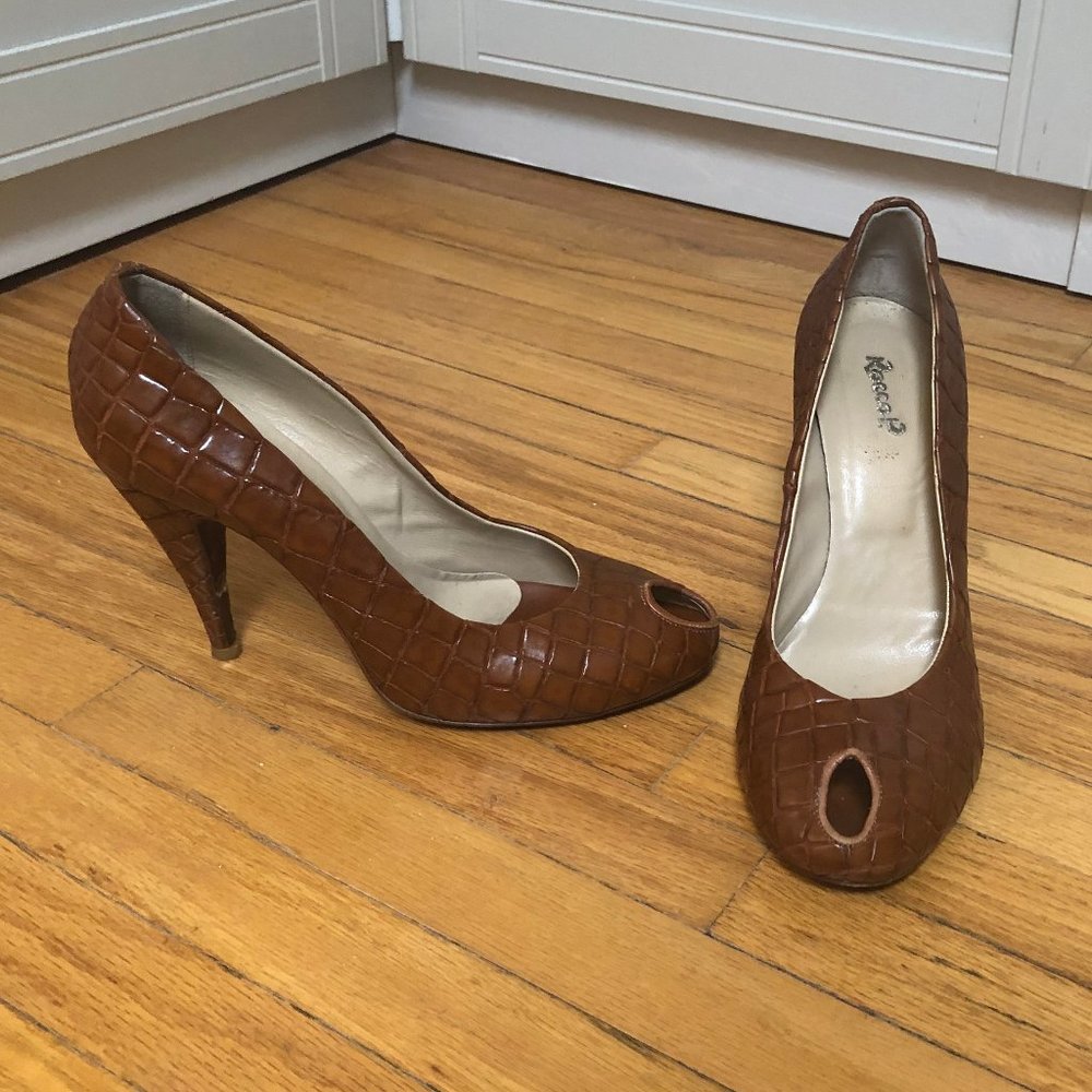 Rocco P peep toe heels